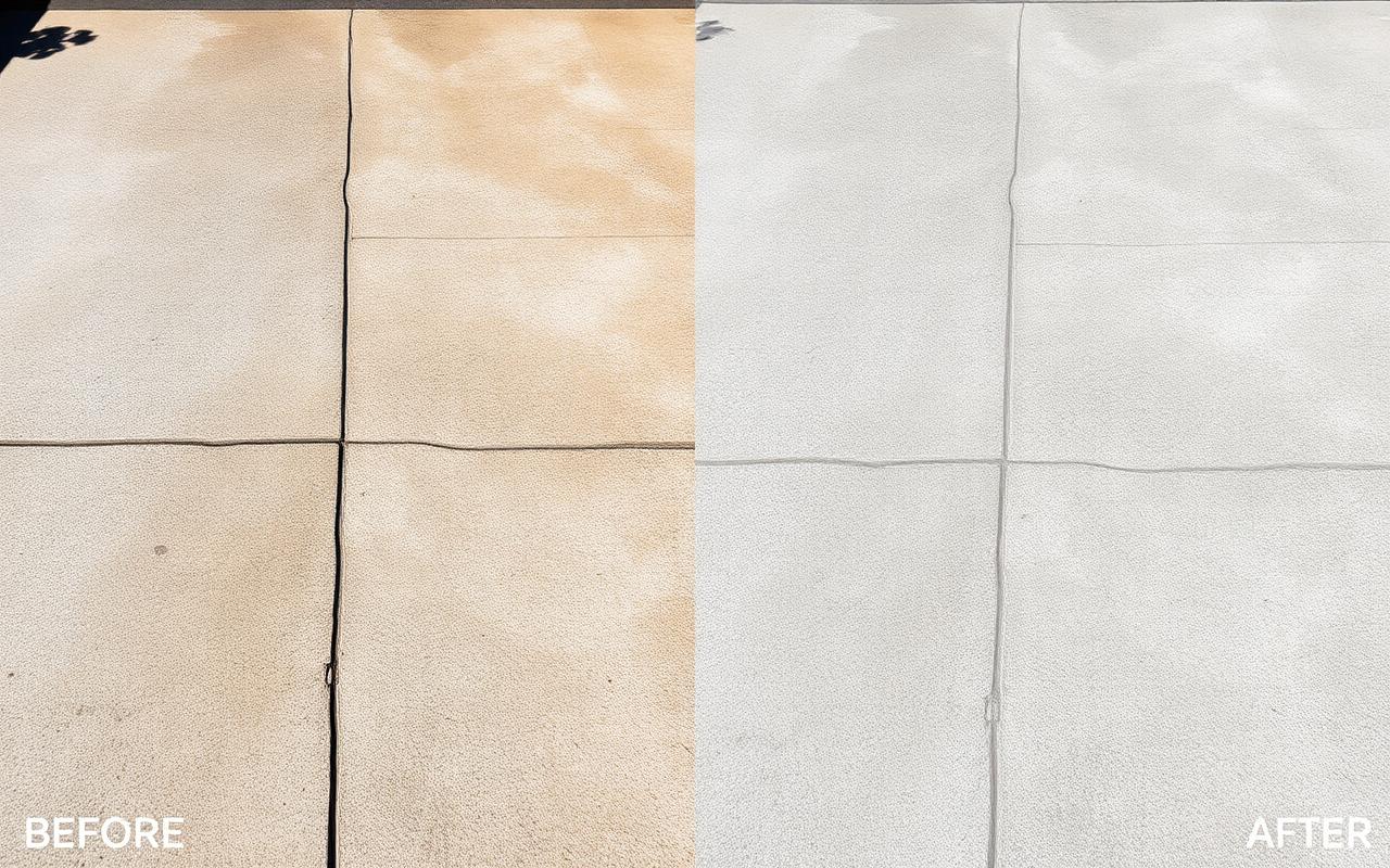 Driveway pressure washing